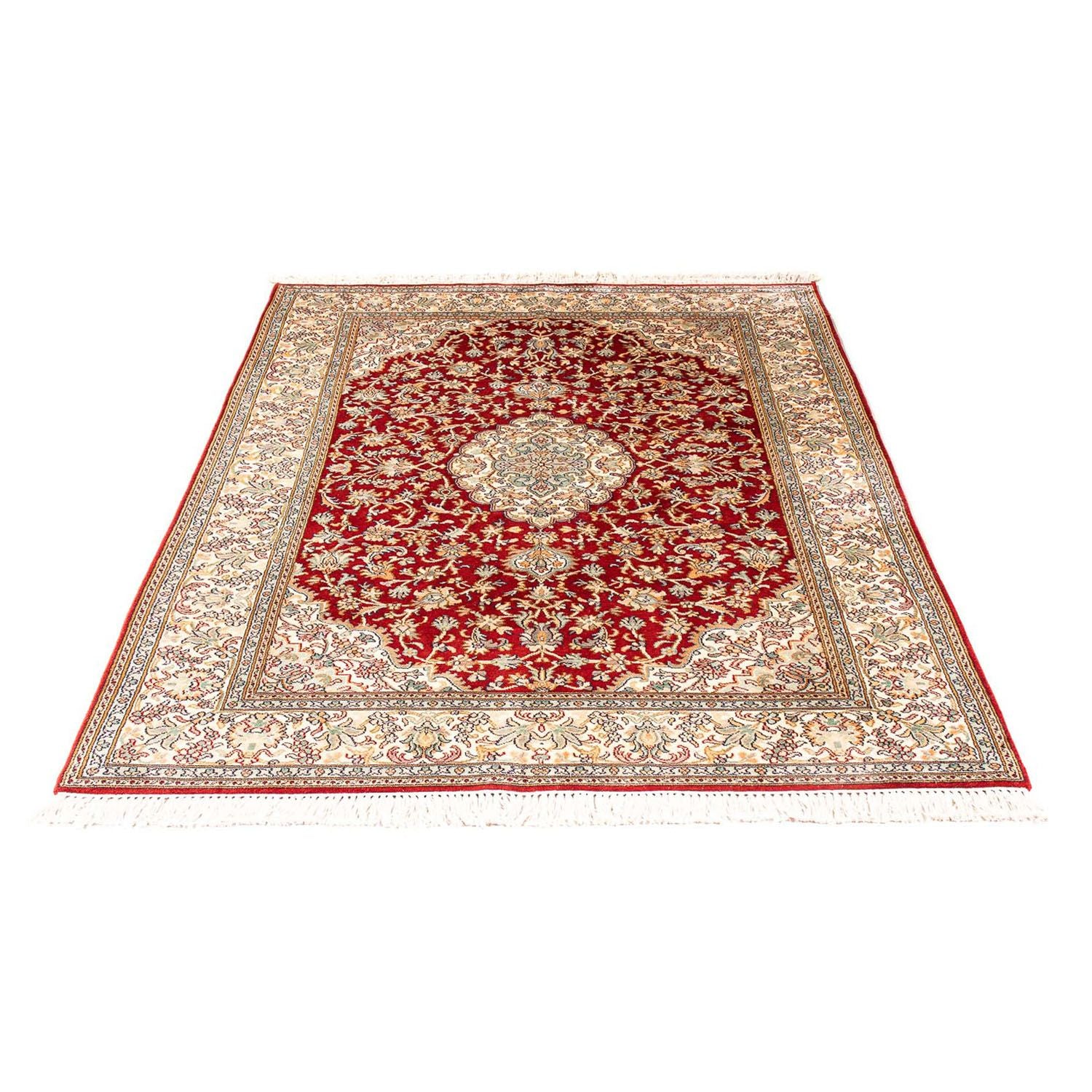 Silketæppe - Kashmir Silk - 186 x 129 cm - rød
