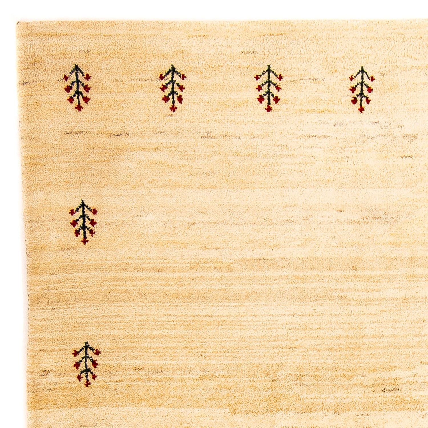 Gabbeh Tæppe - Loribaft Persisk - 199 x 141 cm - lys beige