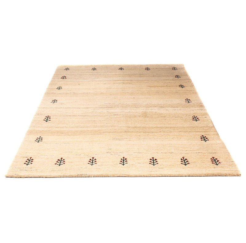 Gabbeh Tæppe - Loribaft Persisk - 199 x 141 cm - lys beige