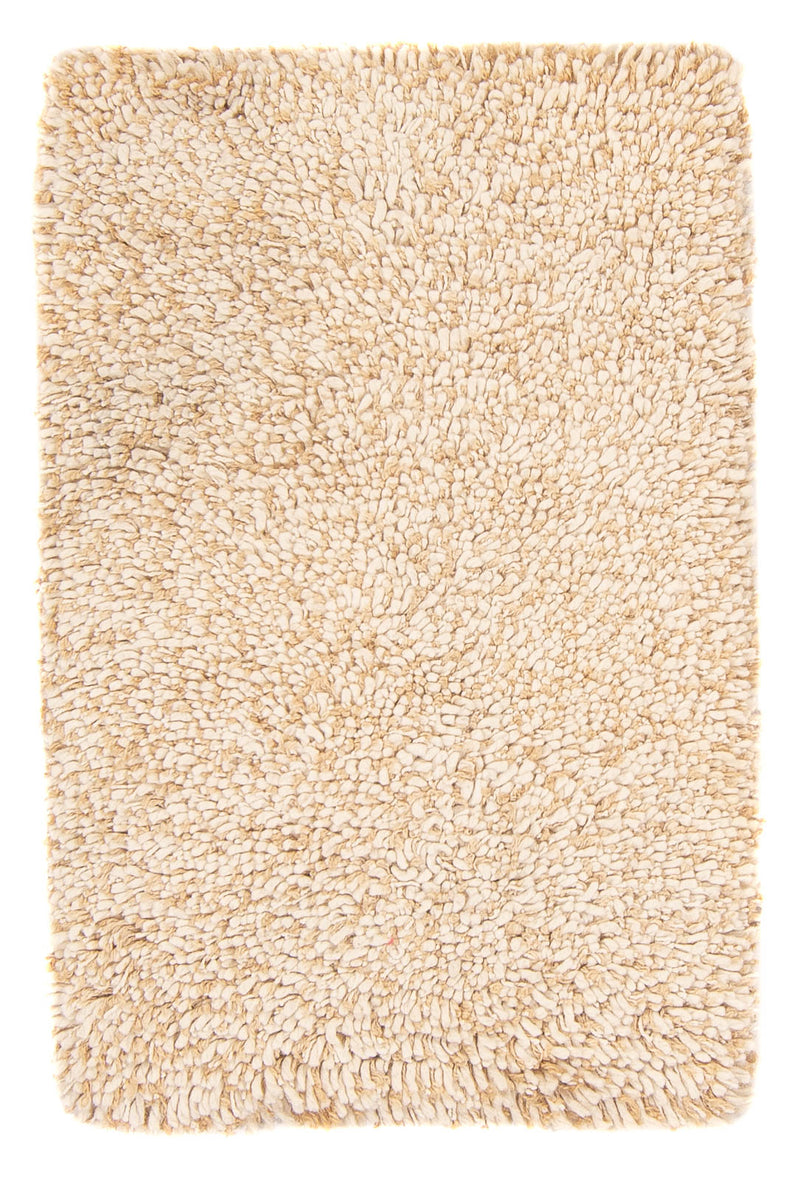 Tæppe med høj pæl - 90 x 60 cm - beige