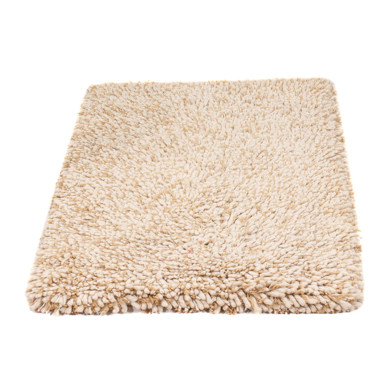 Tæppe med høj pæl - 90 x 60 cm - beige