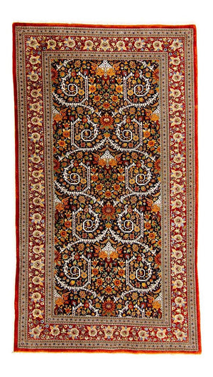 Persisk tæppe - Ghom - 216 x 116 cm - rød