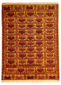 Silketæppe - afghansk silke - 173 x 126 cm - guld