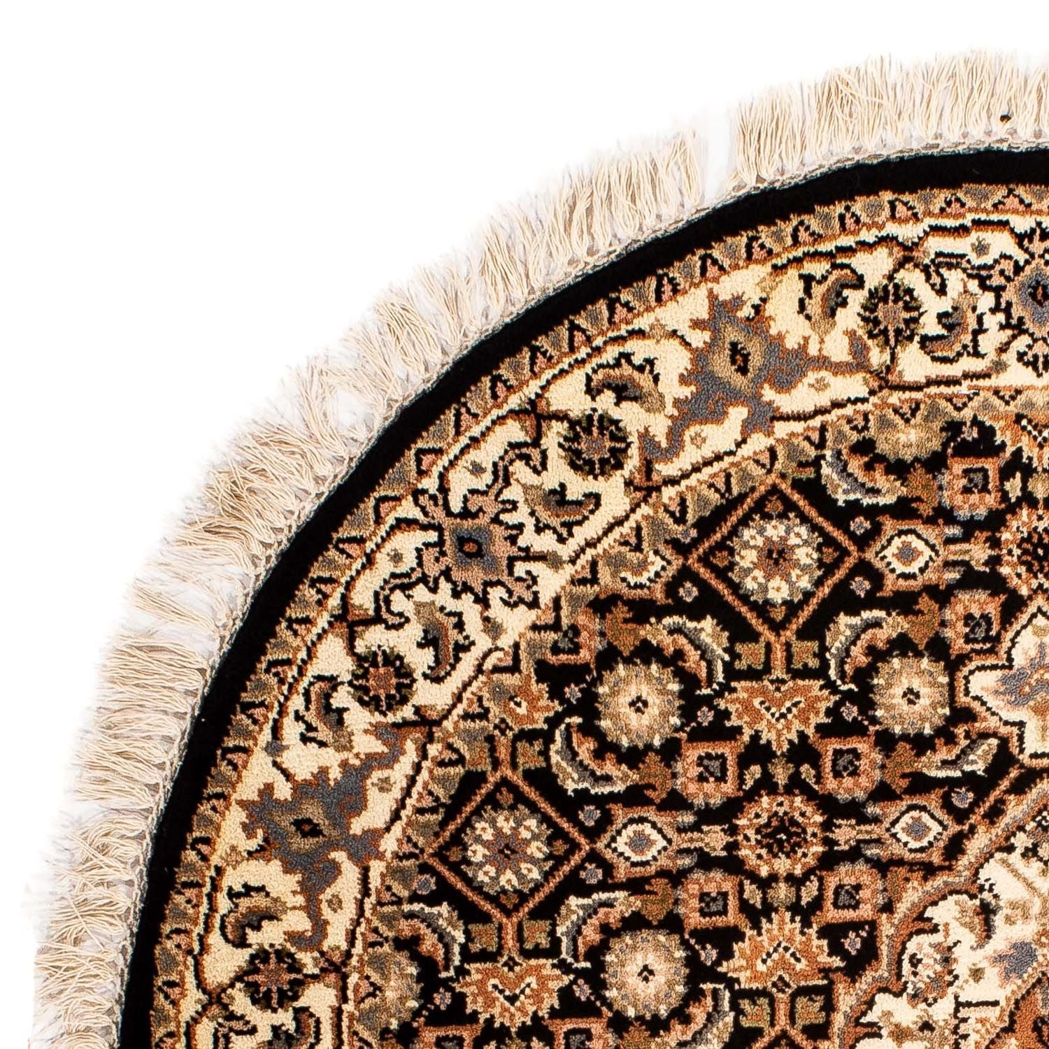 Orientalsk tæppe - Bijar - Indus rundt  - 93 x 93 cm - mørkeblå