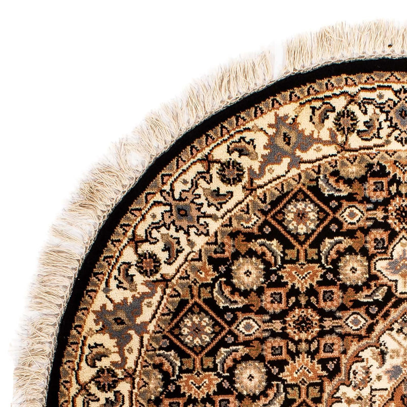Orientalsk tæppe - Bijar - Indus rundt  - 93 x 93 cm - mørkeblå