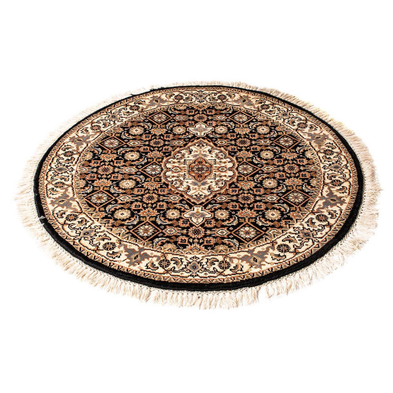 Orientalsk tæppe - Bijar - Indus rundt  - 93 x 93 cm - mørkeblå