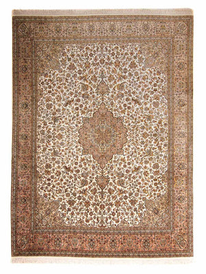 Silketæppe - Kashmir Silk - 307 x 243 cm - beige