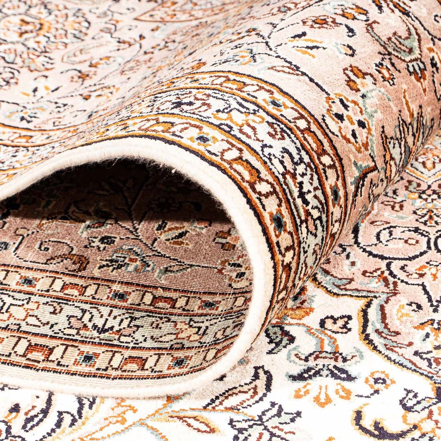 Silketæppe - Kashmir Silk - 307 x 243 cm - beige