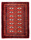 Turkaman-tæppe - 88 x 67 cm - mørkerød
