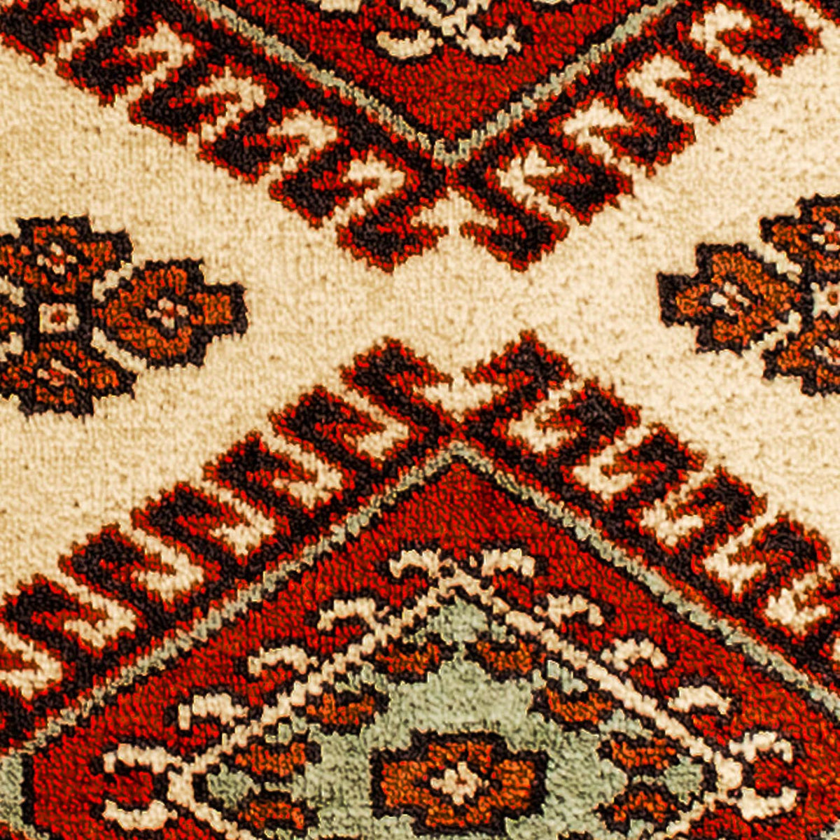 Turkaman-tæppe - 94 x 67 cm - beige