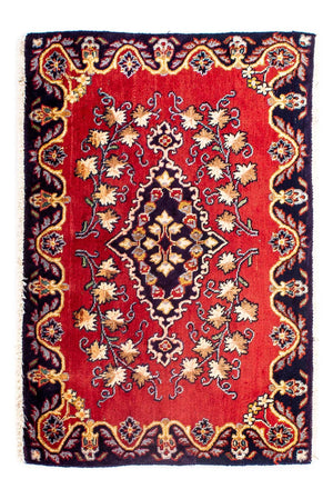 Persisk tæppe - Keshan - 88 x 62 cm - mørkerød
