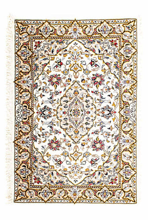 Persisk tæppe - Keshan - 100 x 69 cm - beige