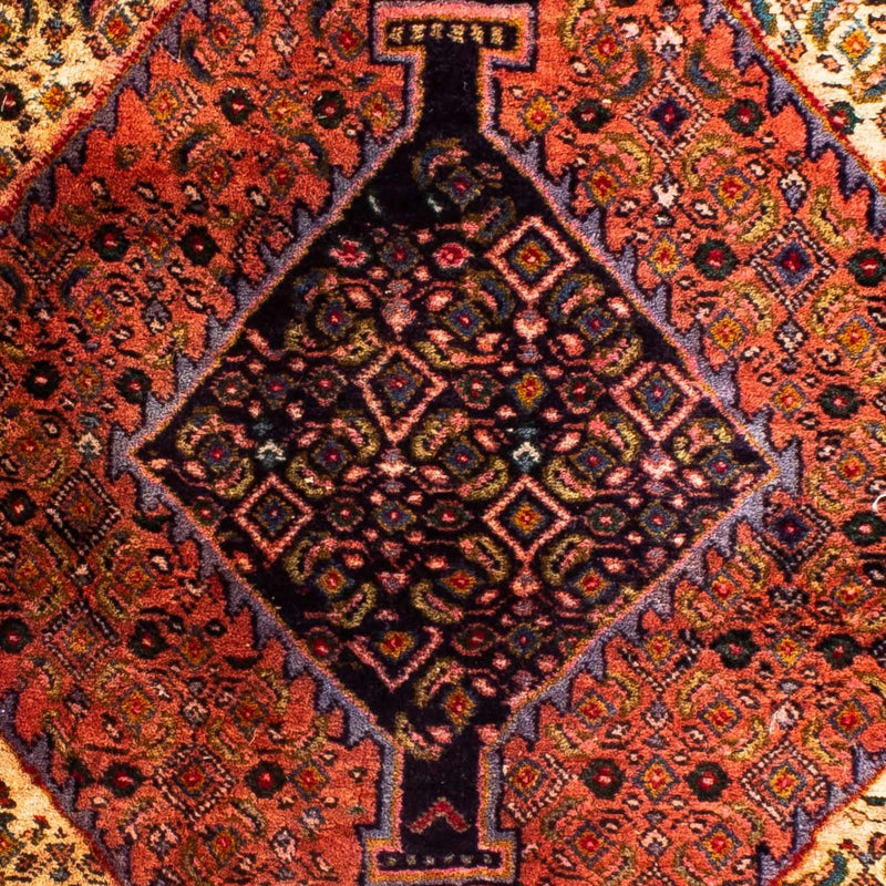 Persisk tæppe - Nomadisk firkantet  - 91 x 77 cm - lysrød