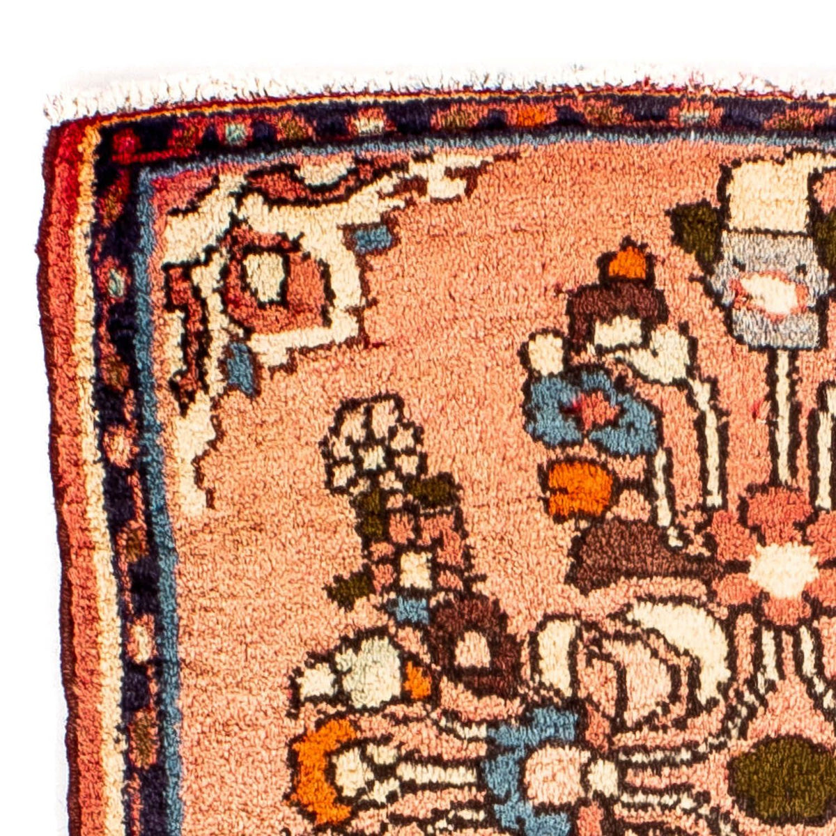 Persisk tæppe - Classic - 63 x 54 cm - lysrød