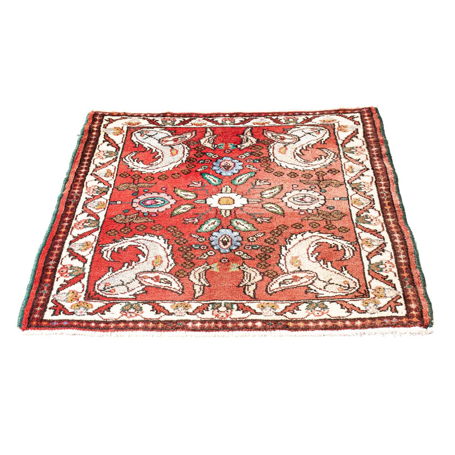 Persisk tæppe - Classic firkantet  - 81 x 75 cm - rød