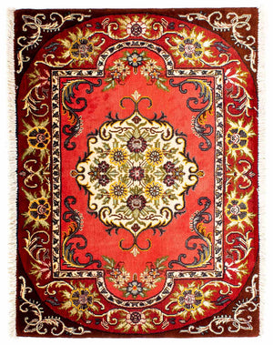 Persisk tæppe - Keshan - 96 x 68 cm - rød