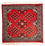 Pakistan Tæppe firkantet  - 63 x 62 cm - rød