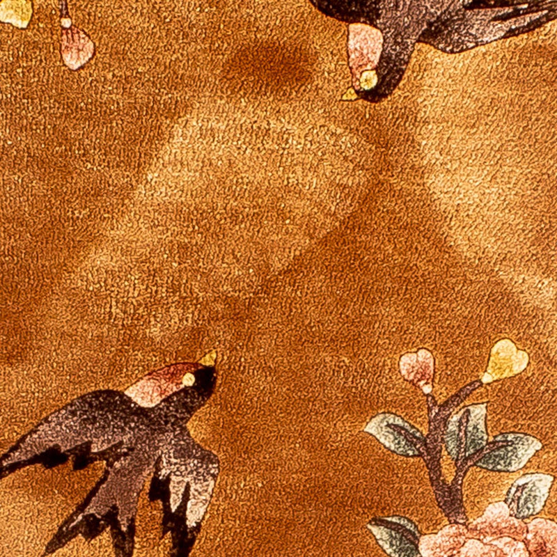 Silketæppe - China Silk - 54 x 32 cm - brun
