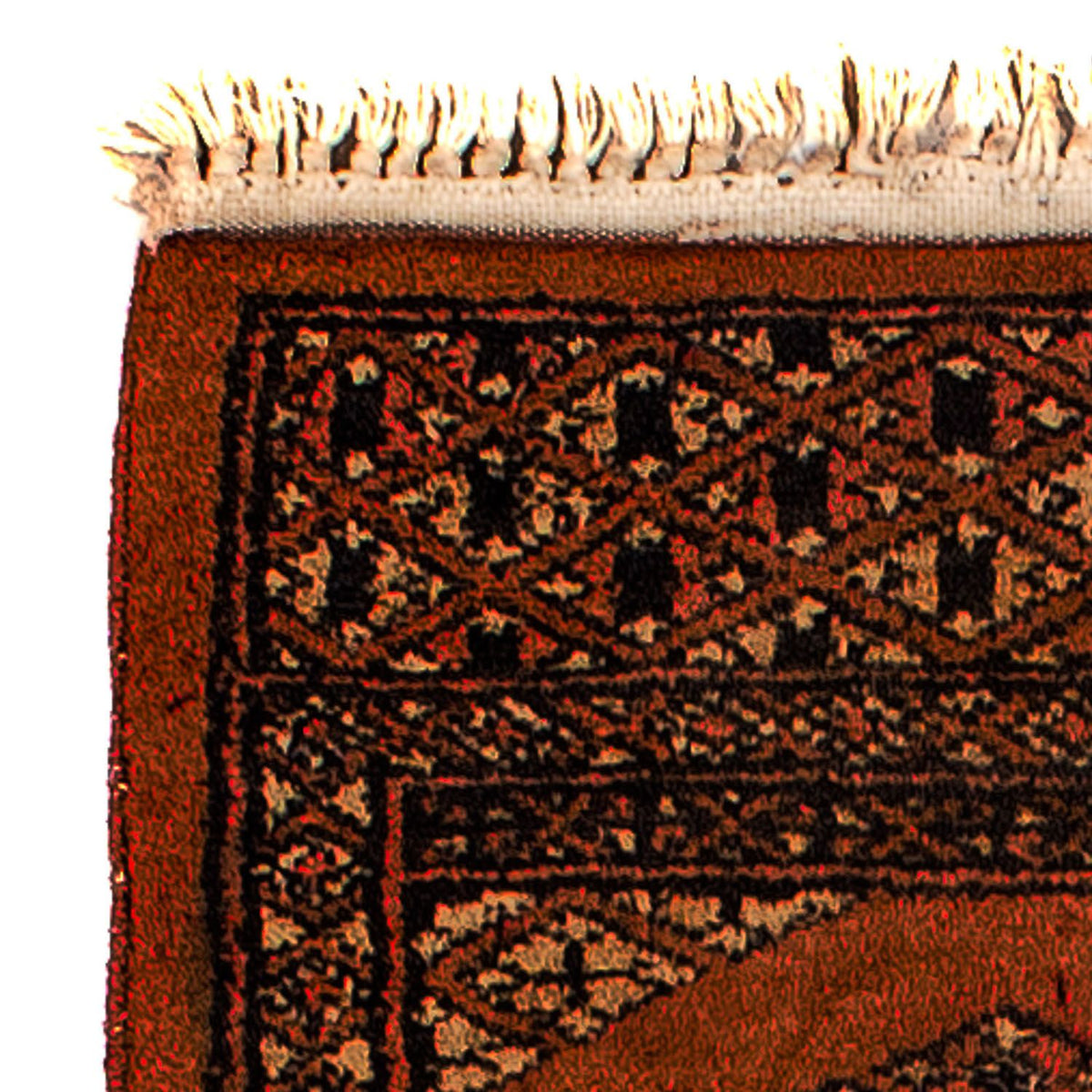 Pakistan Tæppe - 63 x 32 cm - mørkerød