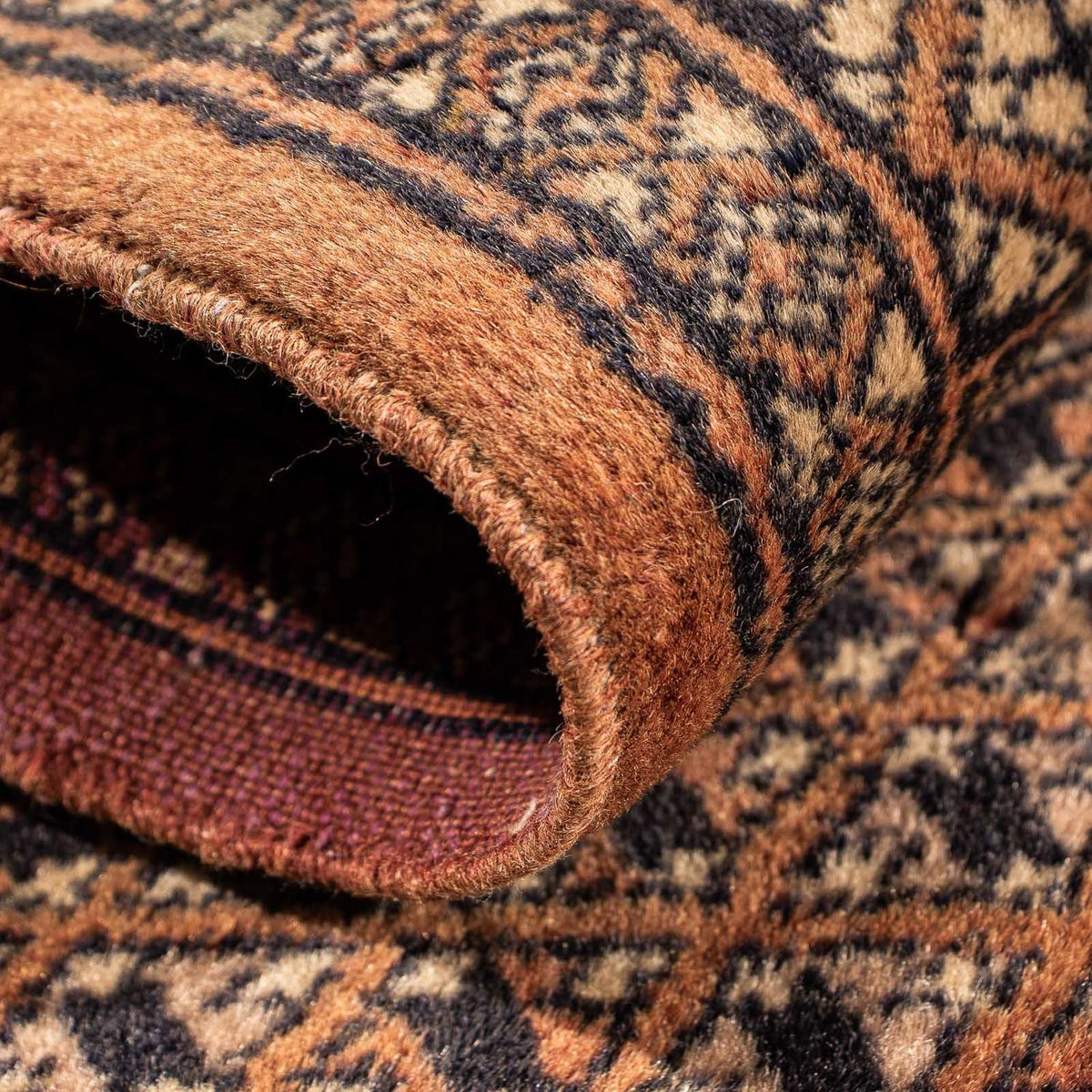 Pakistan Tæppe - 63 x 32 cm - mørkerød