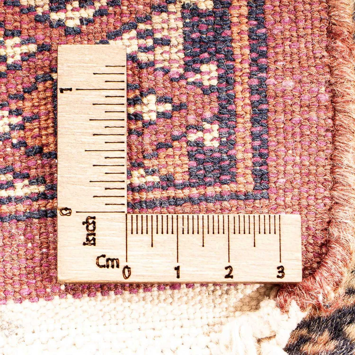 Pakistan Tæppe - 63 x 32 cm - mørkerød