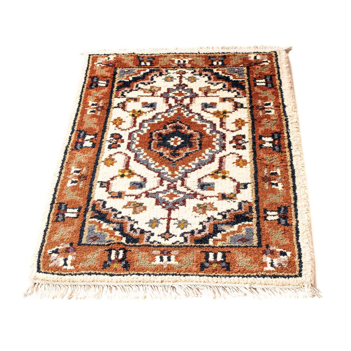 Orientalsk tæppe - Bijar - Indus - 90 x 60 cm - beige