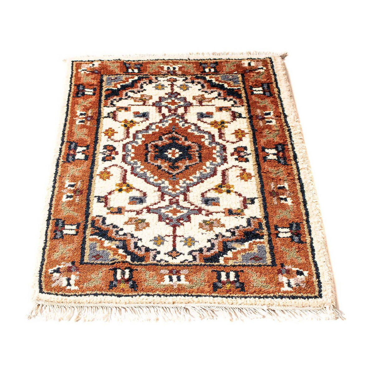 Orientalsk tæppe - Bijar - Indus - 90 x 60 cm - beige