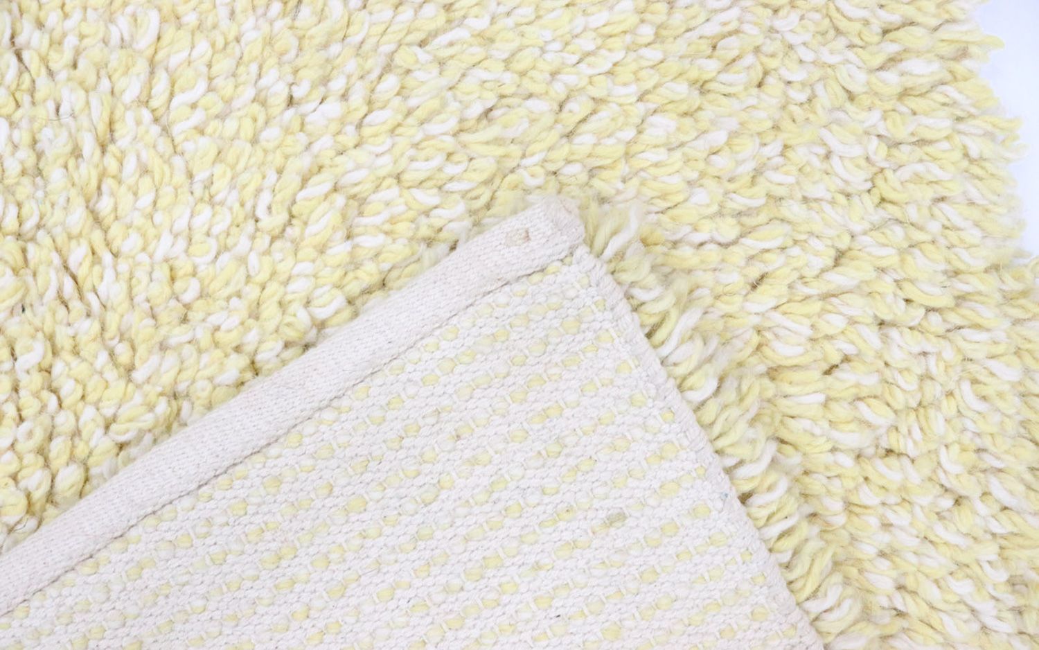 Tæppe med høj pæl - 158 x 90 cm - beige