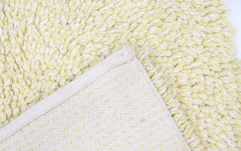 Tæppe med høj pæl - 158 x 90 cm - beige