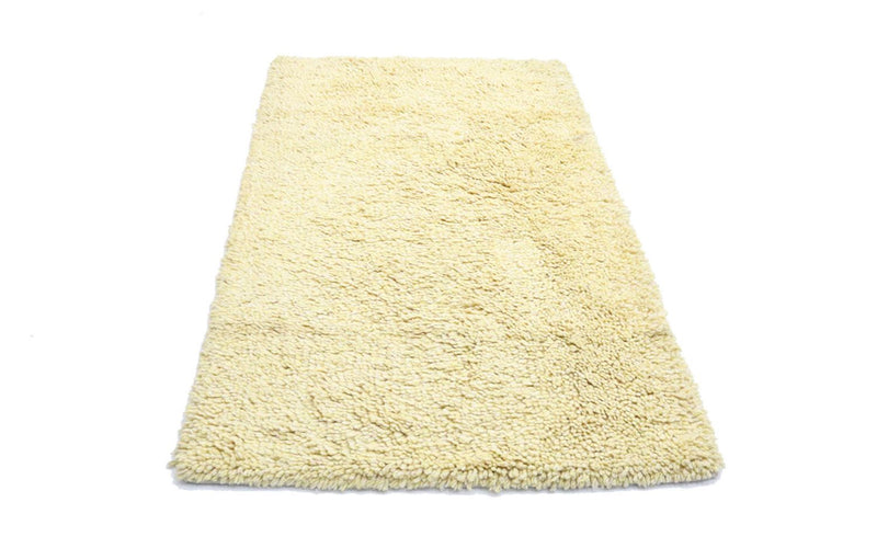 Tæppe med høj pæl - 158 x 90 cm - beige