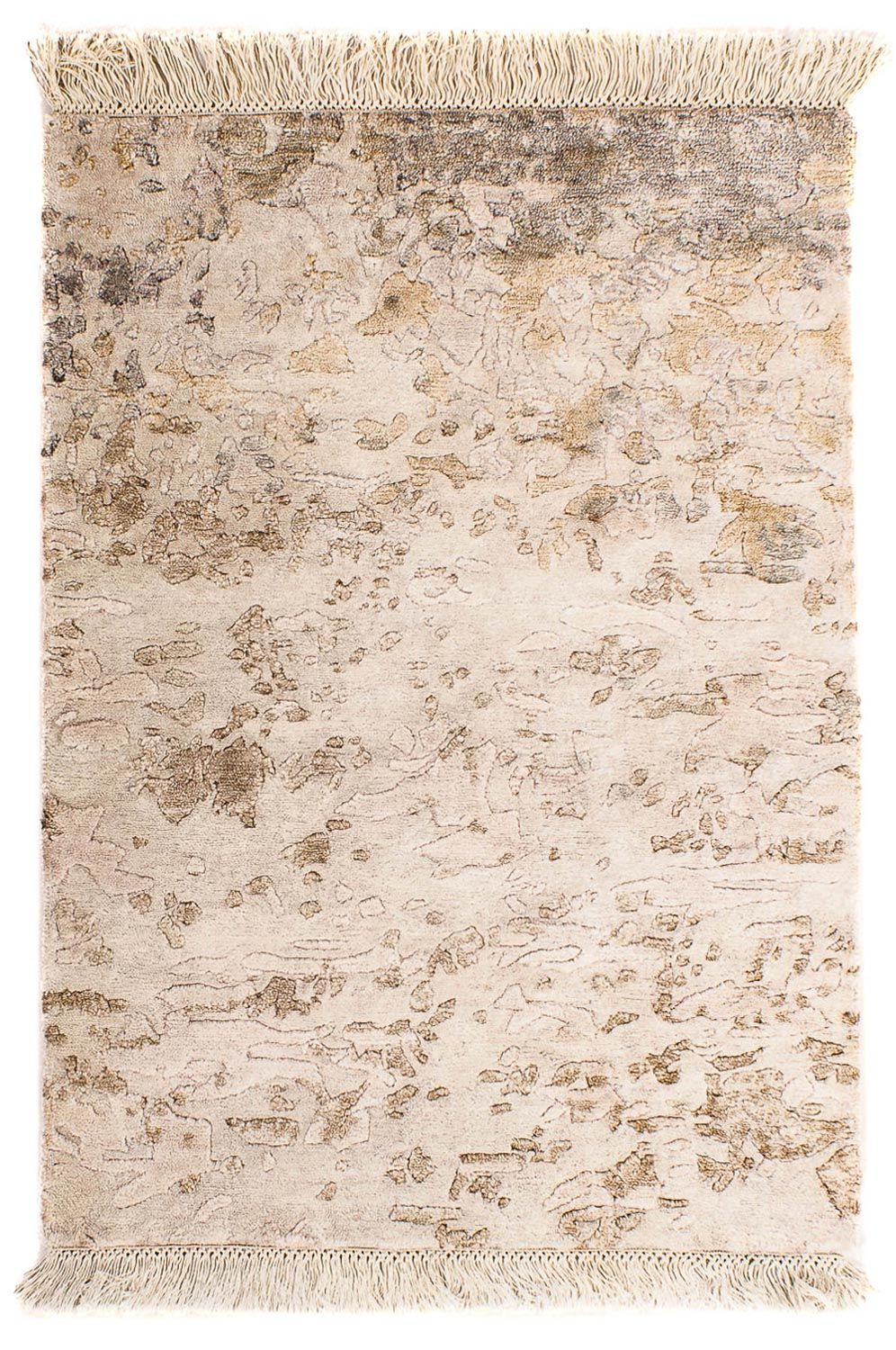 Designer tæppe - 90 x 60 cm - lys brun