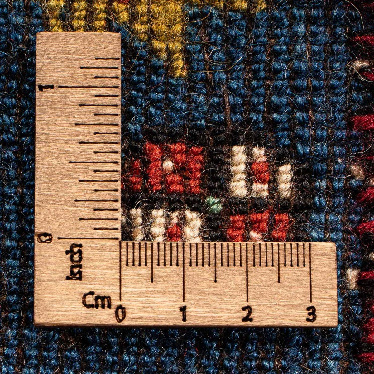 Persisk tæppe - Nomadisk firkantet  - 70 x 68 cm - mørkeblå