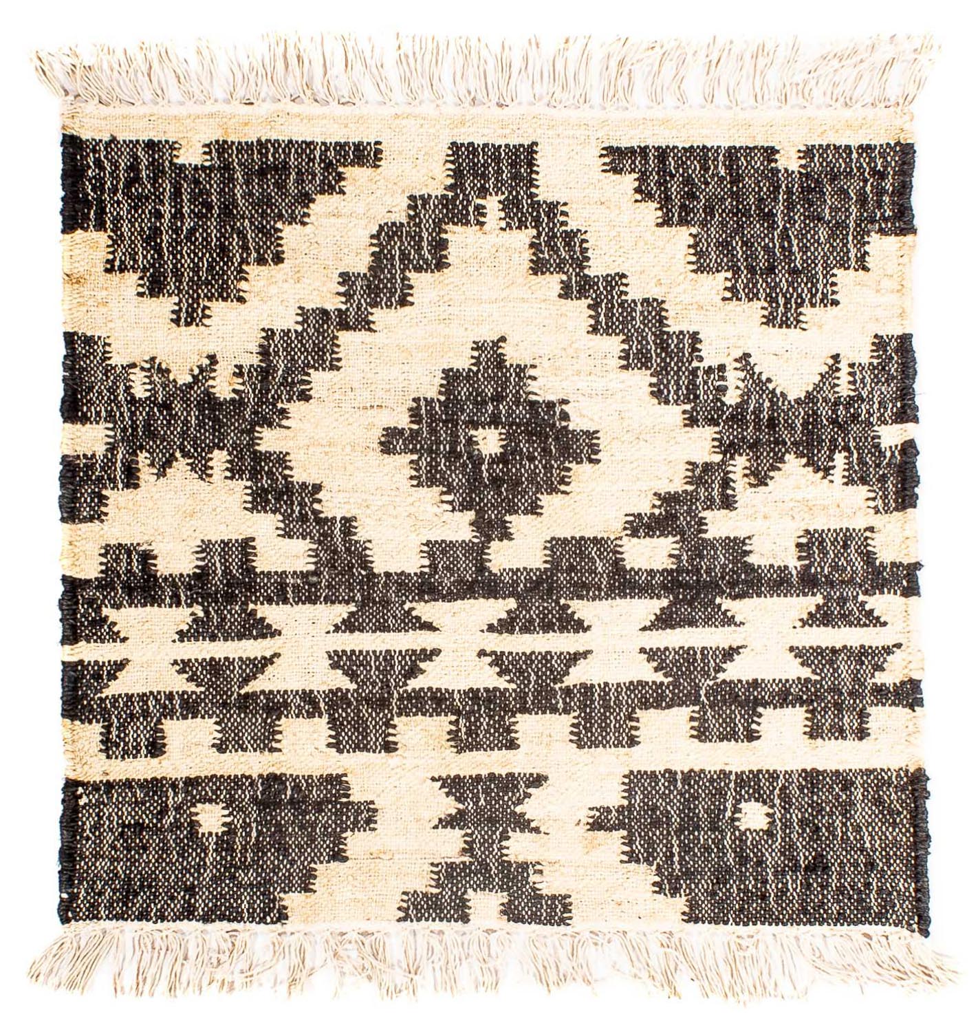 Kelim-tæppe - Trendy firkantet  - 64 x 64 cm - beige