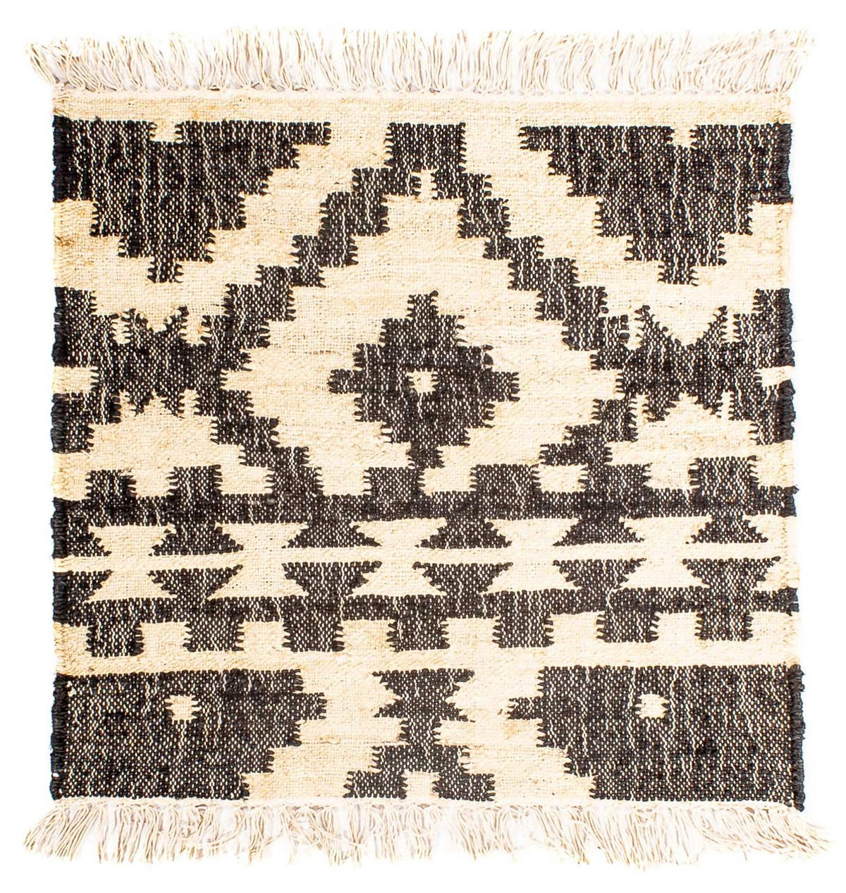 Kelim-tæppe - Trendy firkantet  - 64 x 64 cm - beige
