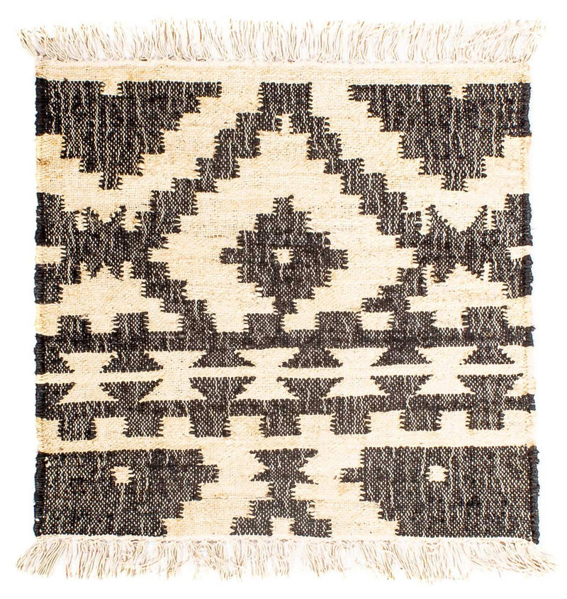 Kelim-tæppe - Trendy firkantet  - 64 x 64 cm - beige