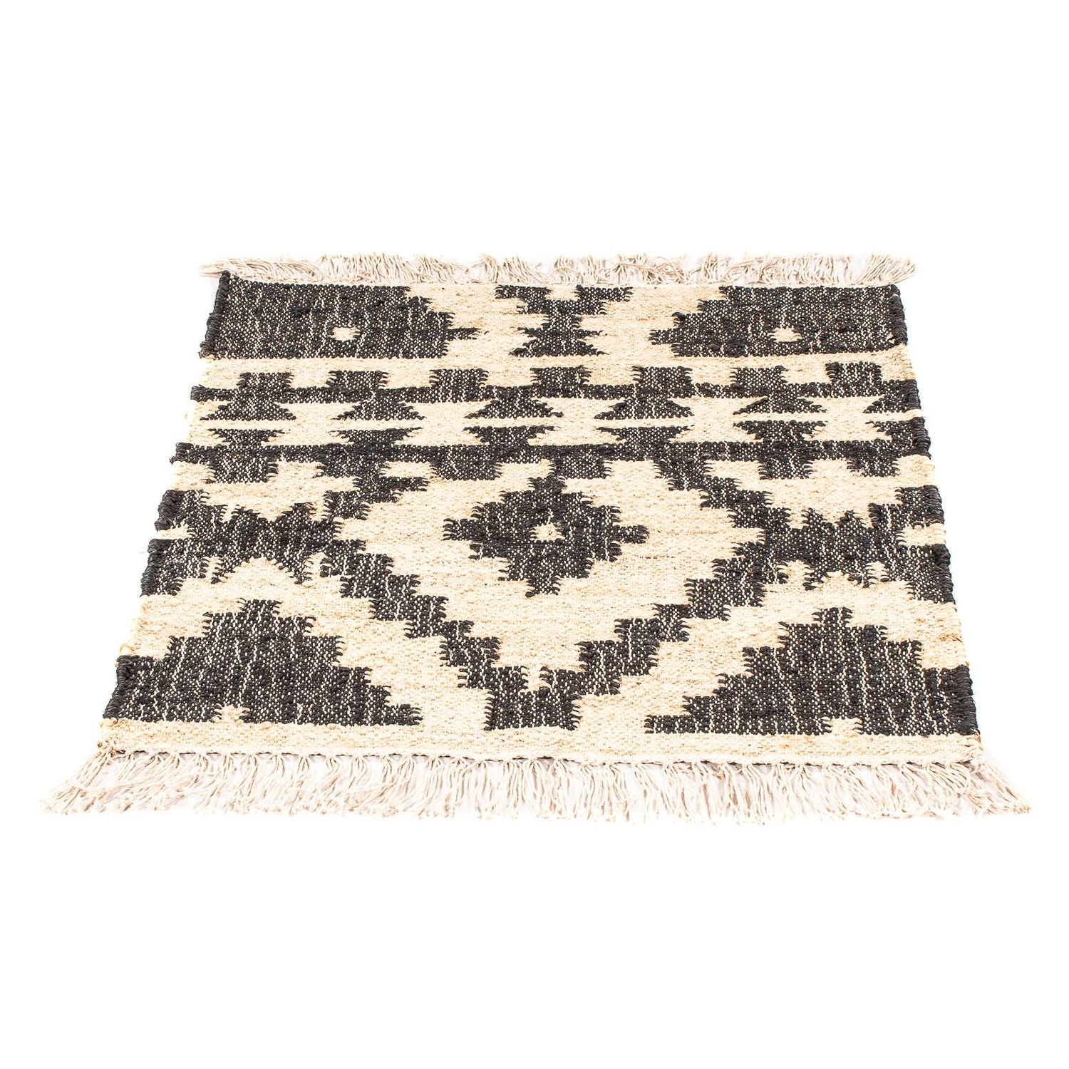 Kelim-tæppe - Trendy firkantet  - 64 x 64 cm - beige