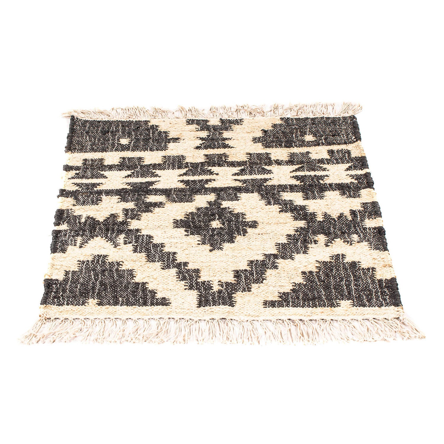 Kelim-tæppe - Trendy firkantet  - 64 x 64 cm - beige