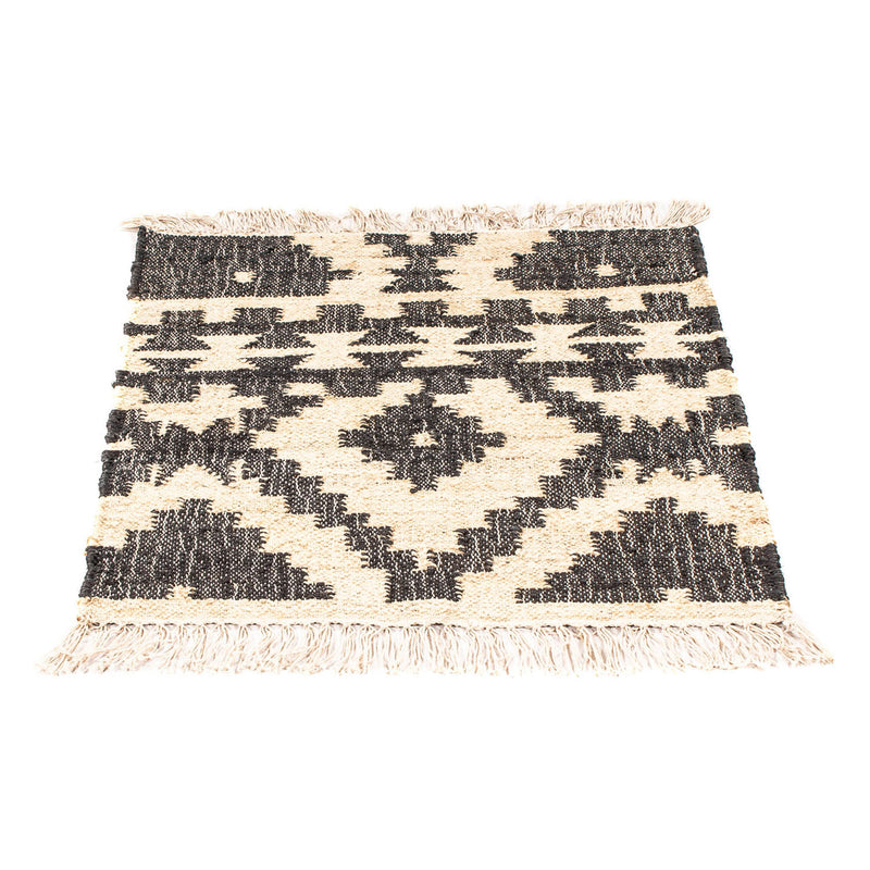 Kelim-tæppe - Trendy firkantet  - 64 x 64 cm - beige