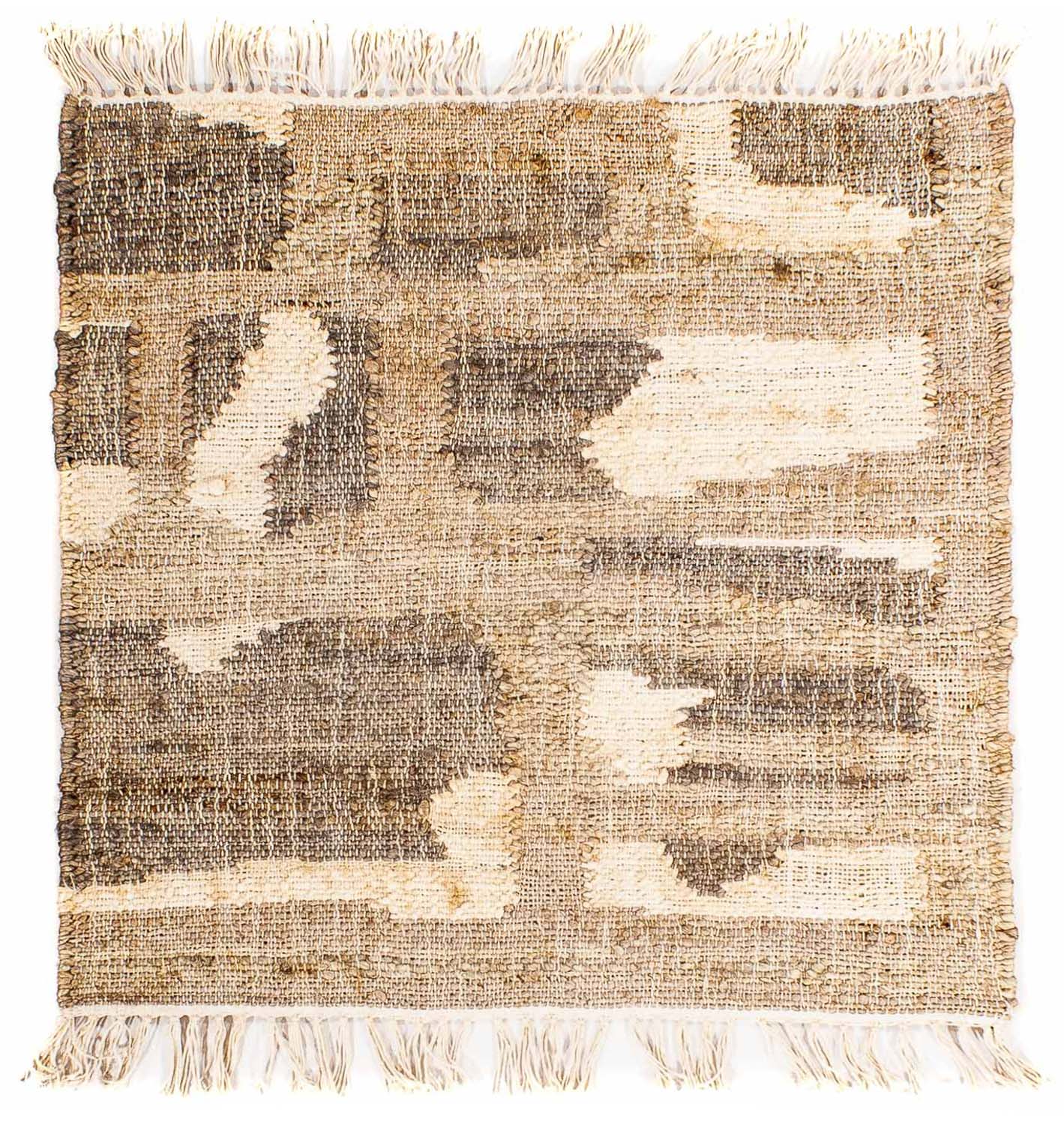 Kelim-tæppe - Trendy firkantet  - 62 x 61 cm - lys brun