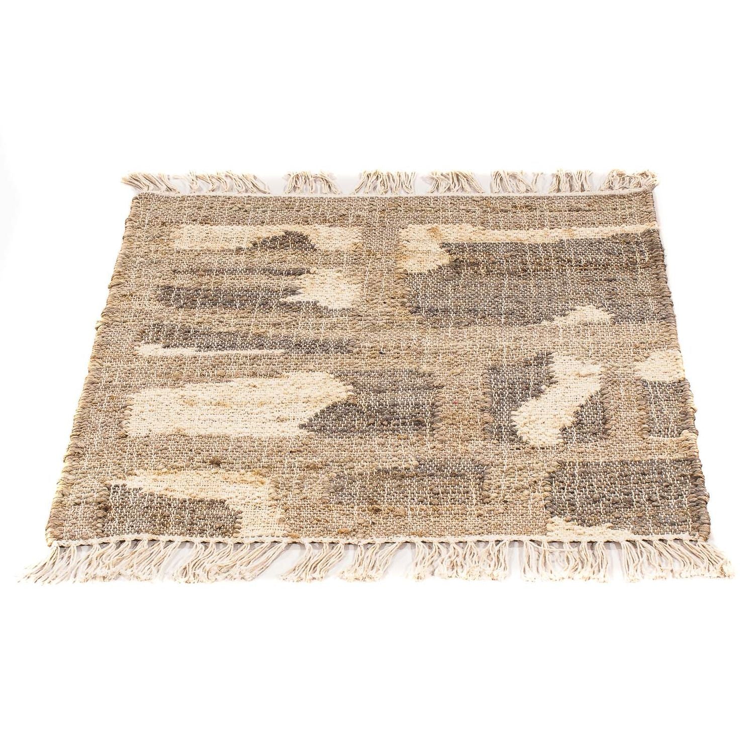 Kelim-tæppe - Trendy firkantet  - 62 x 61 cm - lys brun