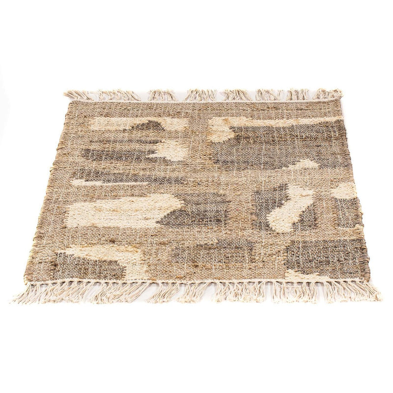 Kelim-tæppe - Trendy firkantet  - 62 x 61 cm - lys brun