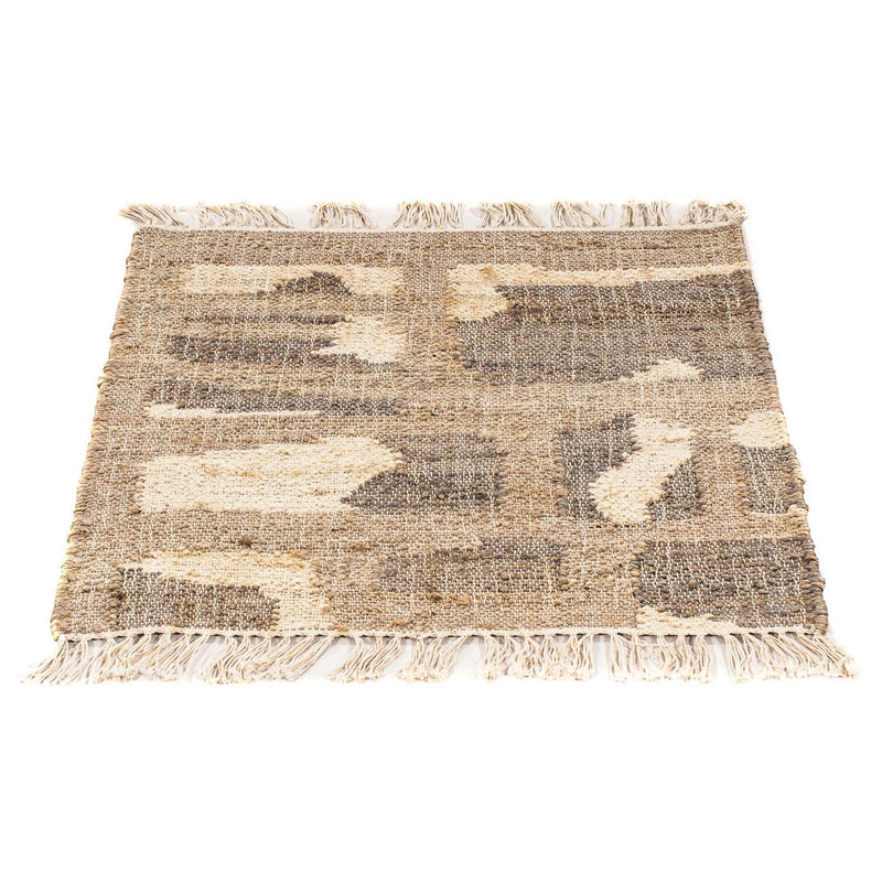 Kelim-tæppe - Trendy firkantet  - 62 x 61 cm - lys brun