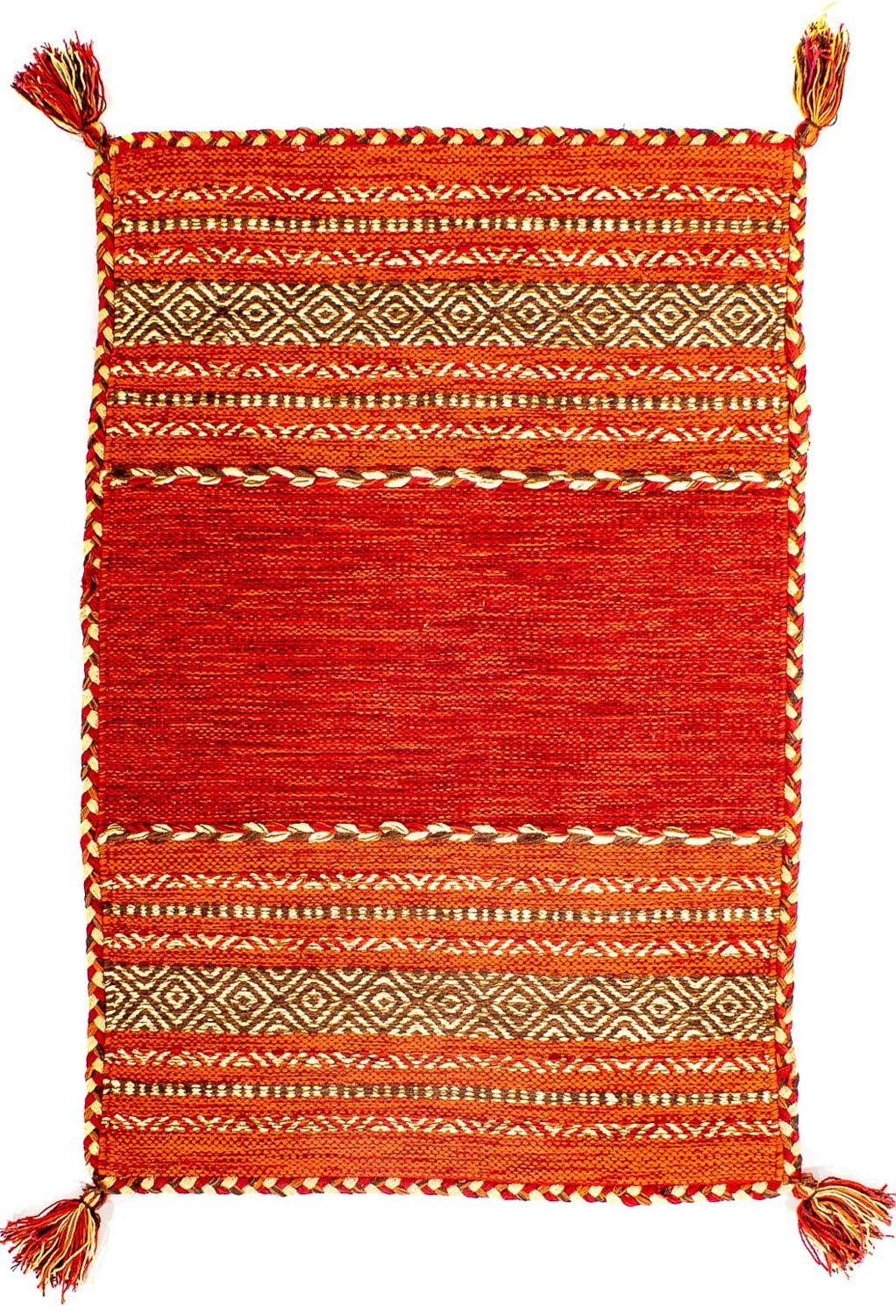 Kelim-tæppe - Trendy - 90 x 60 cm - rød