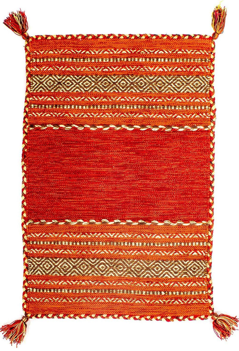 Kelim-tæppe - Trendy - 90 x 60 cm - rød