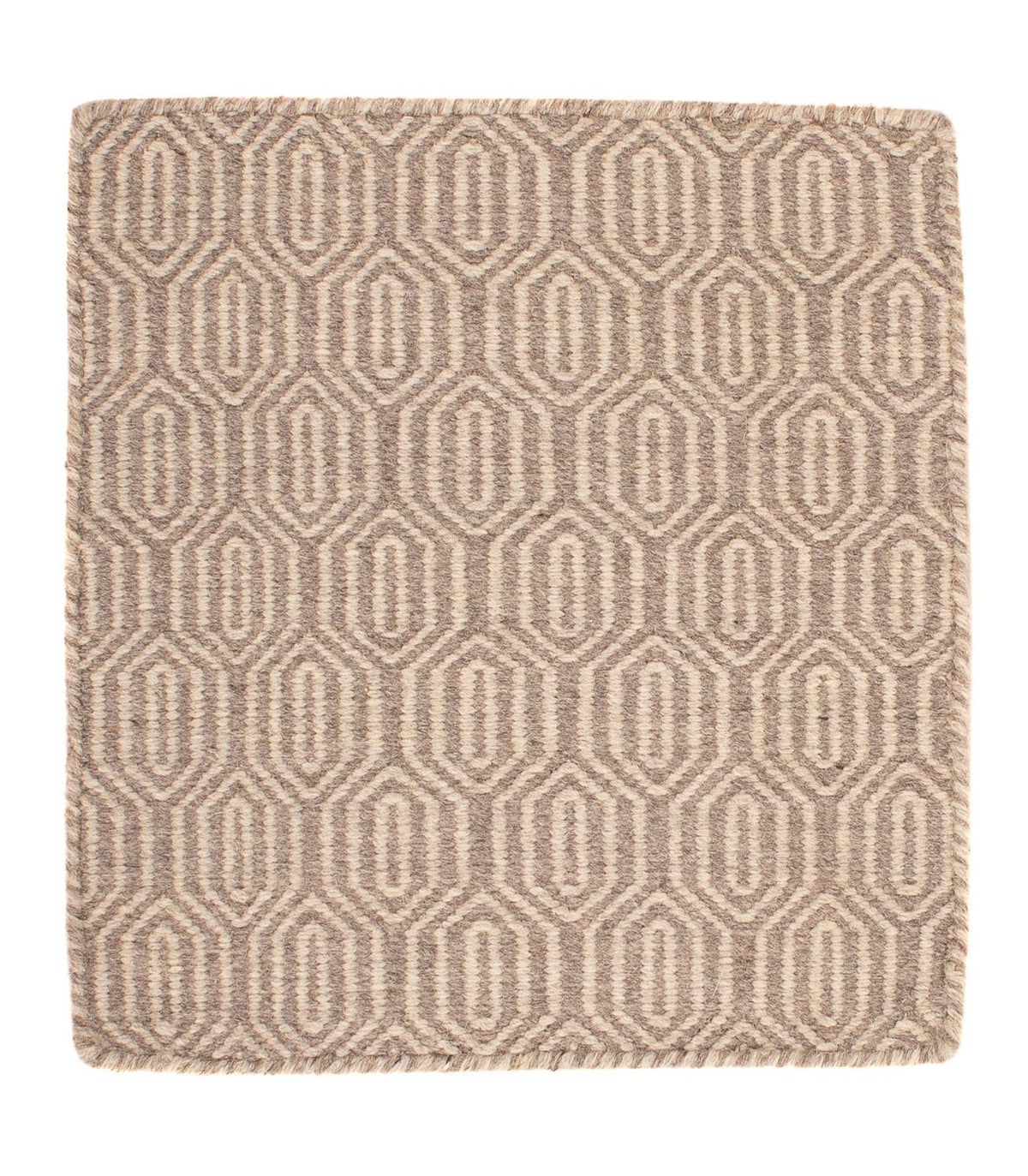 Kelim-tæppe - Trendy firkantet  - 46 x 45 cm - lys brun