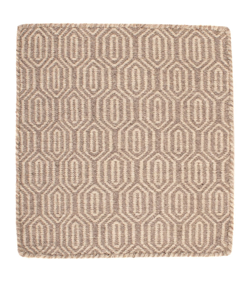 Kelim-tæppe - Trendy firkantet  - 46 x 45 cm - lys brun