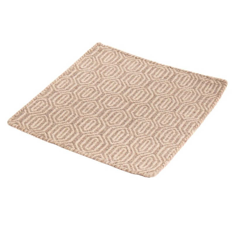 Kelim-tæppe - Trendy firkantet  - 46 x 45 cm - lys brun