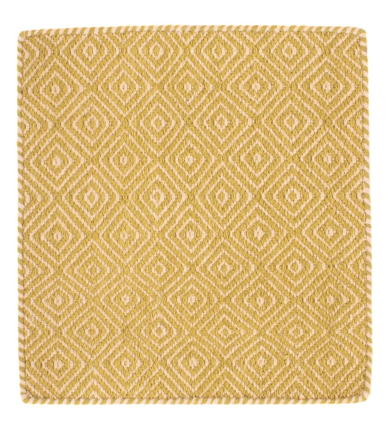 Kelim-tæppe - Trendy firkantet  - 47 x 43 cm - guld