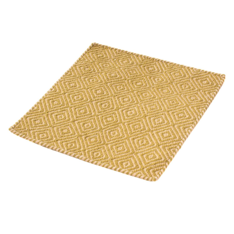 Kelim-tæppe - Trendy firkantet  - 47 x 43 cm - guld