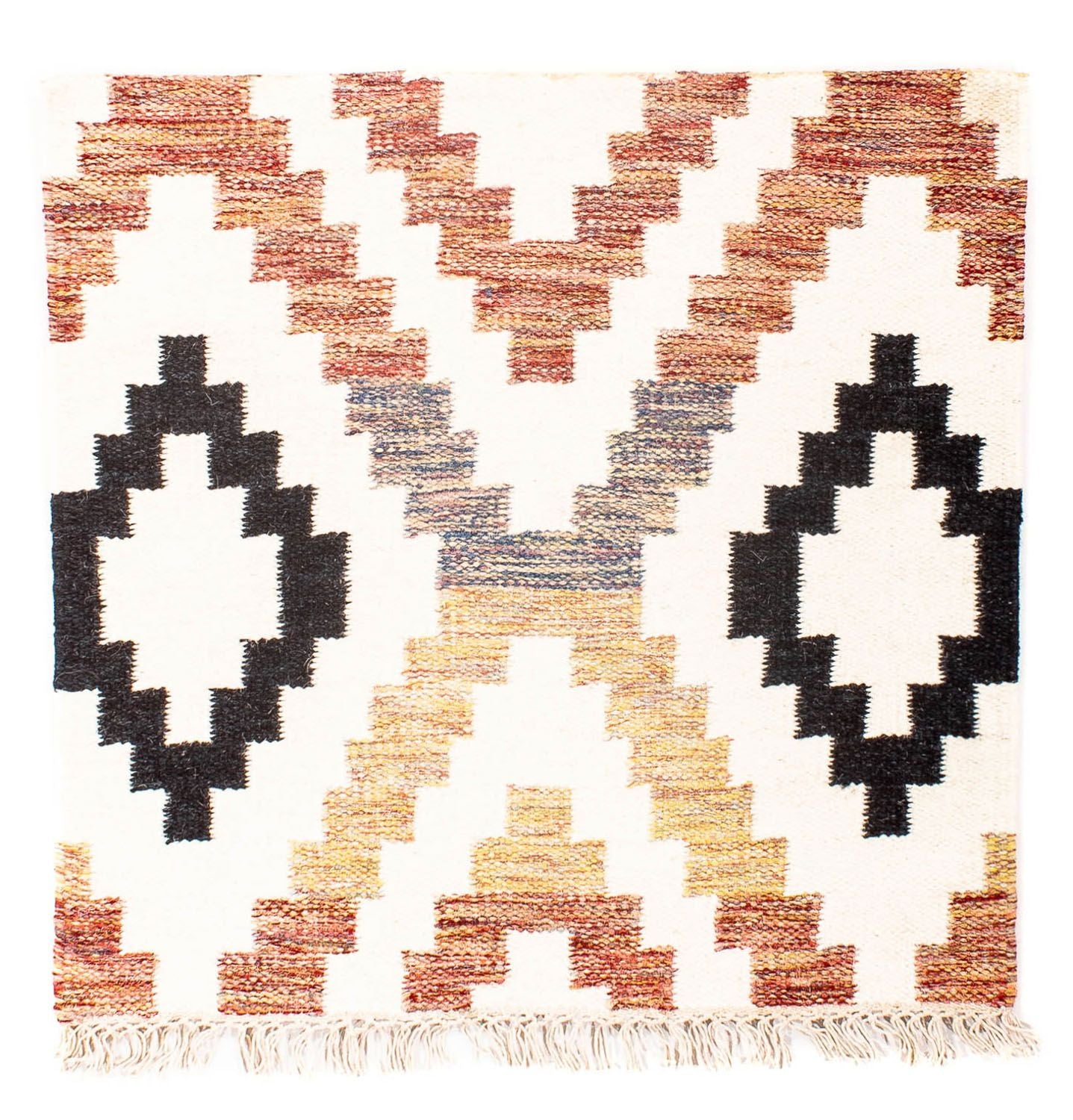 Kelim-tæppe - Trendy firkantet  - 69 x 67 cm - beige